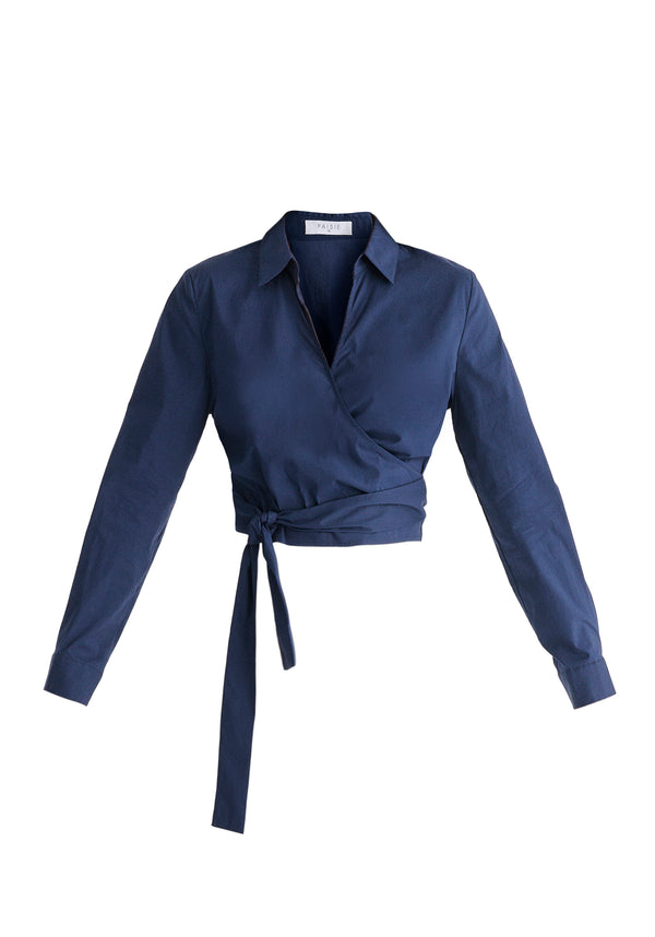 Side Tie Wrap Blouse