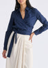 Side Tie Wrap Blouse