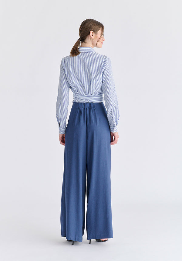 Side Tie Wrap Blouse