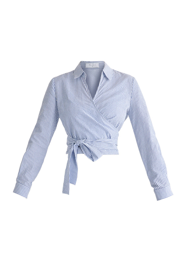 Side Tie Wrap Blouse