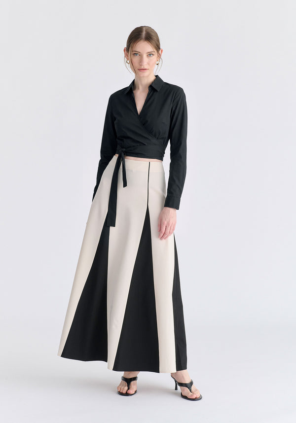 Side Tie Wrap Blouse