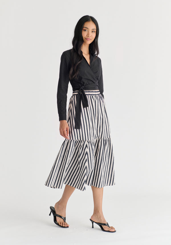 Side Tie Wrap Blouse