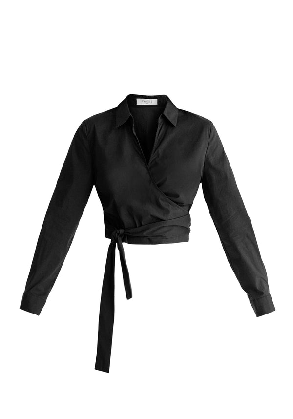 Side Tie Wrap Blouse