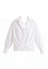 2-Piece Pleated Waist Shirt Set with Lace Cami Underlay