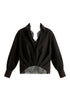 2-Piece Pleated Waist Shirt Set with Lace Cami Underlay