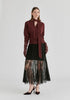 Convertible Scarf-Neck Lyocell Jersey Top with Ruched Waist
