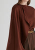 Asymmetrical Cape Sleeve Lyocell Jersey Top