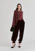 Asymmetrical Cape Sleeve Lyocell Jersey Top