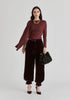 Asymmetrical Cape Sleeve Lyocell Jersey Top