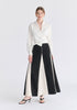 Contrast Details Maxi Skirt
