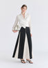 Contrast Details Maxi Skirt