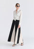 Contrast Details Maxi Skirt