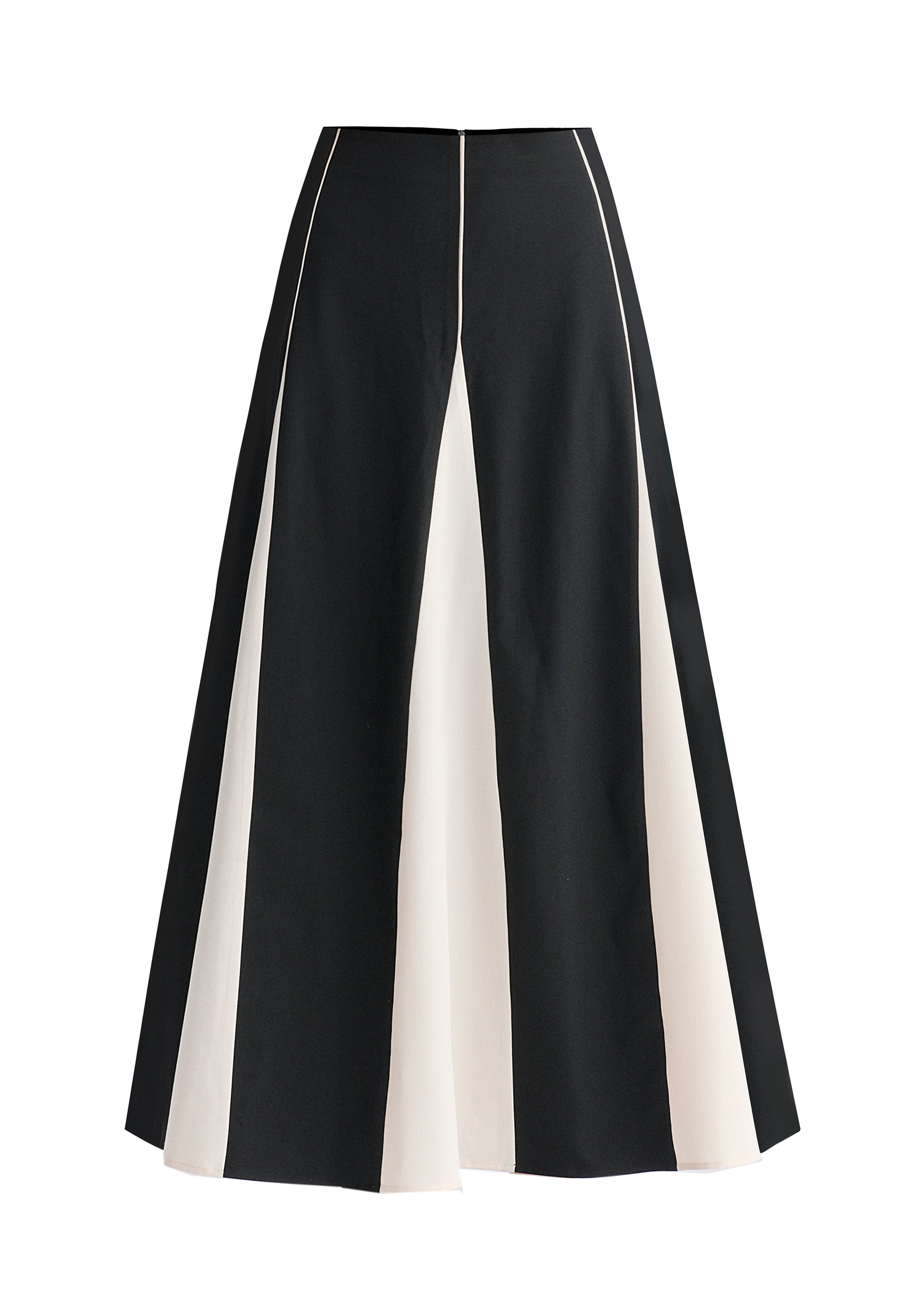 Contrast Details Maxi Skirt