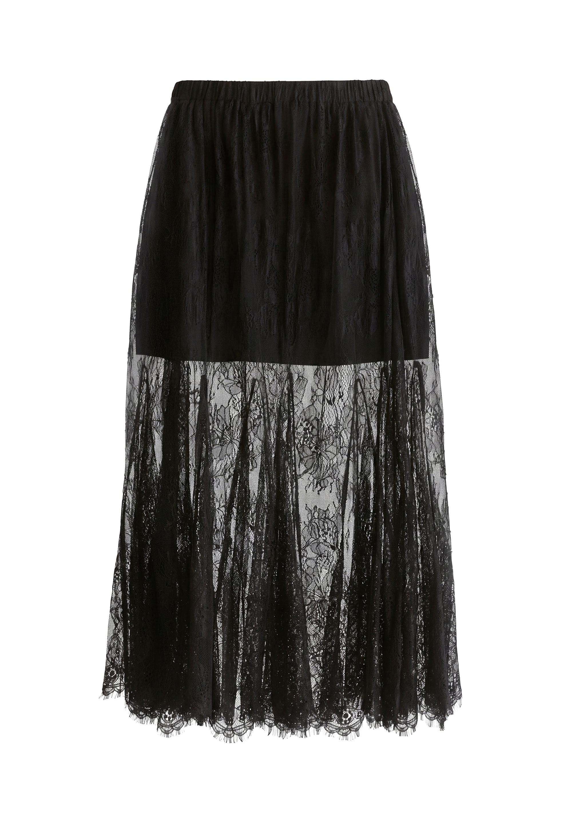2-Piece Lace Skirt with Godet Paneling