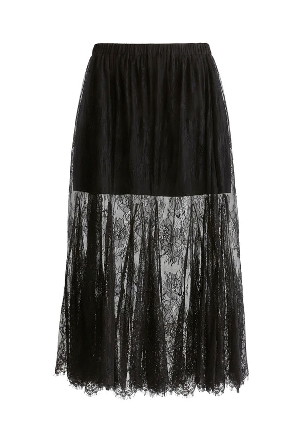 2-Piece Lace Skirt with Godet Paneling