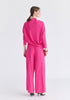 Wide Leg Lyocell Jersey Trousers in Hot Pink Back