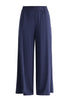 Wide Leg Lyocell Jersey Trousers in Navy Cutout