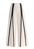 Contrast Detail Wide Leg Trousers