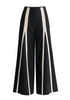 Contrast Detail Wide Leg Trousers