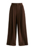High Waisted Wide Leg Tailored Trousers with Pleated Side Panels