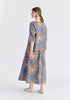 Floral Embroidered Relax Fit Top in Blue Back