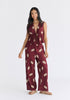 Leaf Embroidered Tie Front Waistcoat