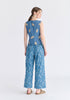 Leaf Embroidered Tie Front Waistcoat