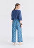 Side Splits Detail Relaxed Top in Blue Back