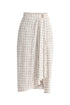 Draped Wrap Midi Skirt