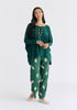 Leaf Embroidered Trousers