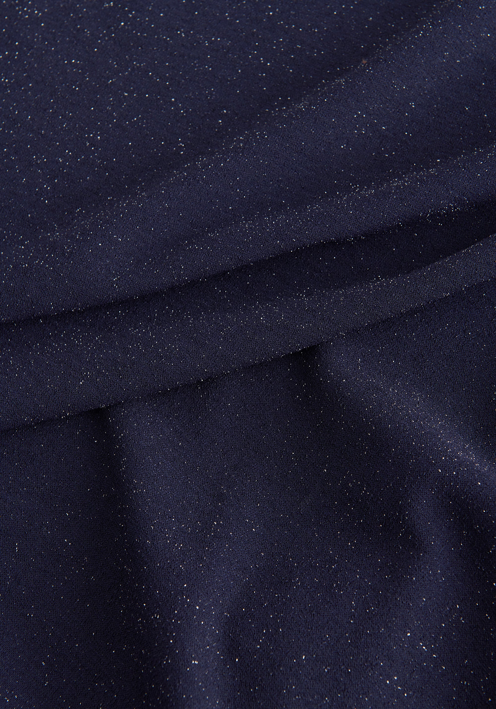 Paisie Sparkly Cut Out Dress in Navy Fabric