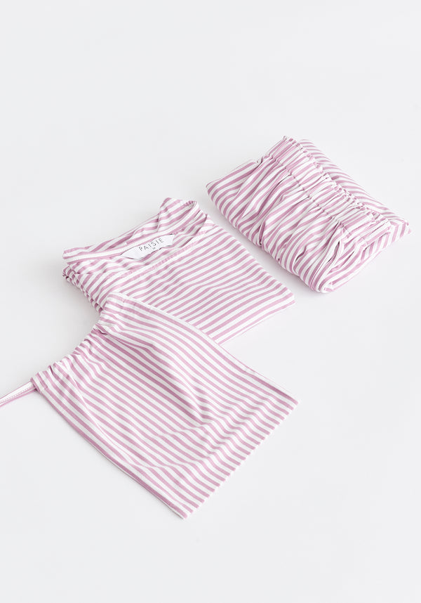 Frill Pyjama T-Shirt Set with Matching Overnight Pouch