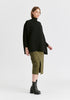 Paisie Turtleneck Ribbed Jumper in Black Side