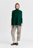 Paisie Turtleneck Ribbed Jumper in Dark Green