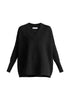 Paisie V-Neck Ribbed Jumper in Black Cut Out