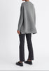 Paisie V-Neck Ribbed Jumper in Grey Back
