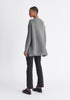 Paisie V-Neck Ribbed Jumper in Grey Back