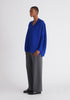 Paisie V-Neck Ribbed Jumper in Royal Blue Side