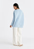 Paisie V-Neck Ribbed Jumper in Sky Blue Back