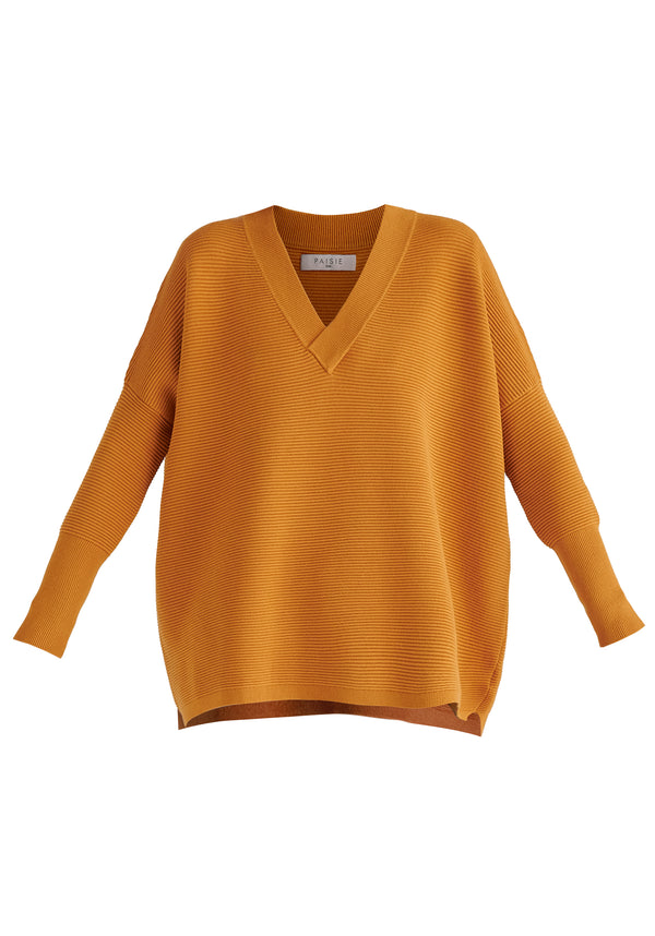 Paisie V-Neck Ribbed Jumper