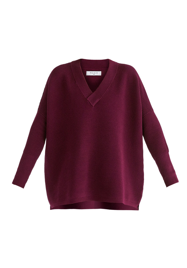 Paisie V-Neck Ribbed Jumper