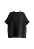 Paisie Short Sleeve Ribbed Jumper in Black Cutout