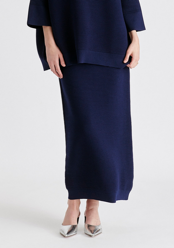 Ribbed Midi Skirt