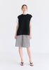 Side Slit Sleeveless Ribbed Jumper