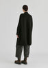 Draped Collar Ribbed Cardigan