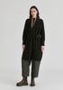 Draped Collar Ribbed Cardigan