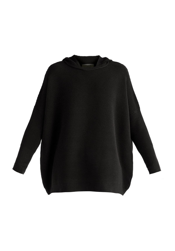 Hooded Ribbed Jumper