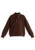 Ribbed Jumper with Attached Scarf Tie