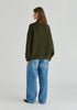 Ribbed Jumper with Attached Scarf Tie