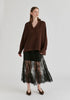 Shawl Collar Ribbed Jumper